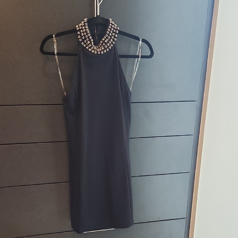 Elegant Black Studded Dress